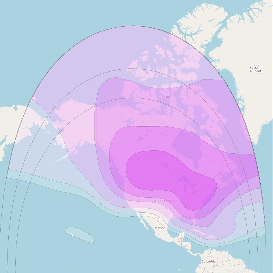 Anik F3 at 119° W downlink C-band CONUS Beam coverage map