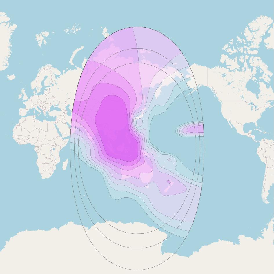 APSTAR 6C at 134° E downlink C-band Global beam coverage map
