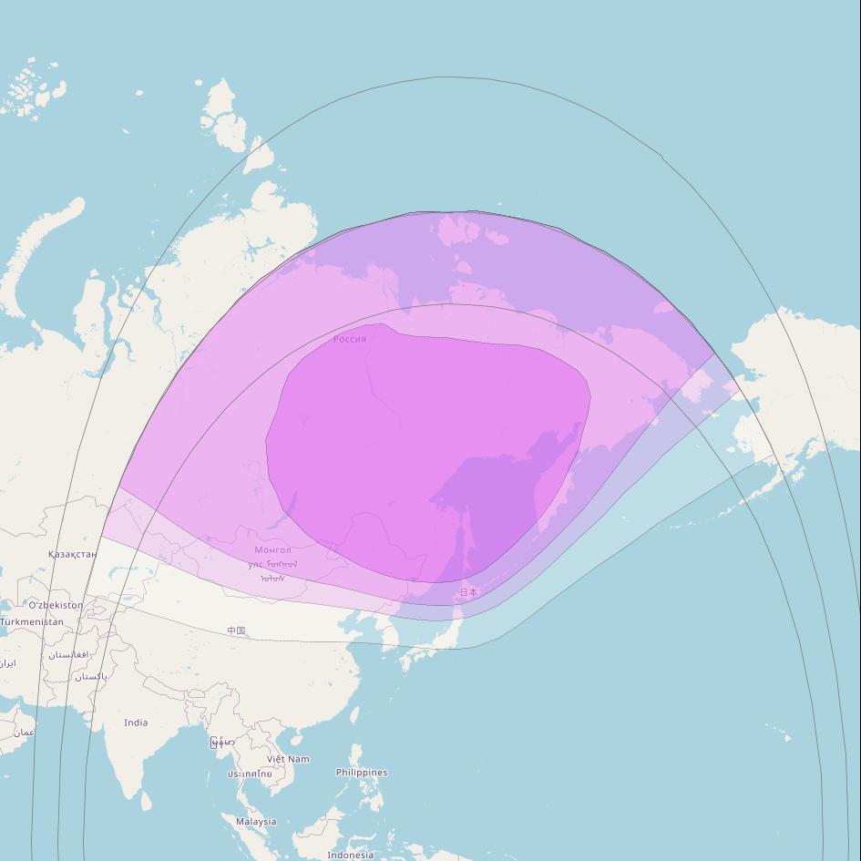 Express AM5 at 140° E downlink C-band Fixed Russia beam coverage map