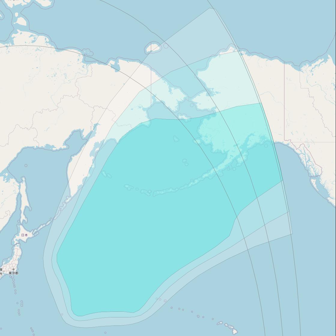 Inmarsat-4F1 at 143° E downlink L-band R007 Regional Spot beam coverage map