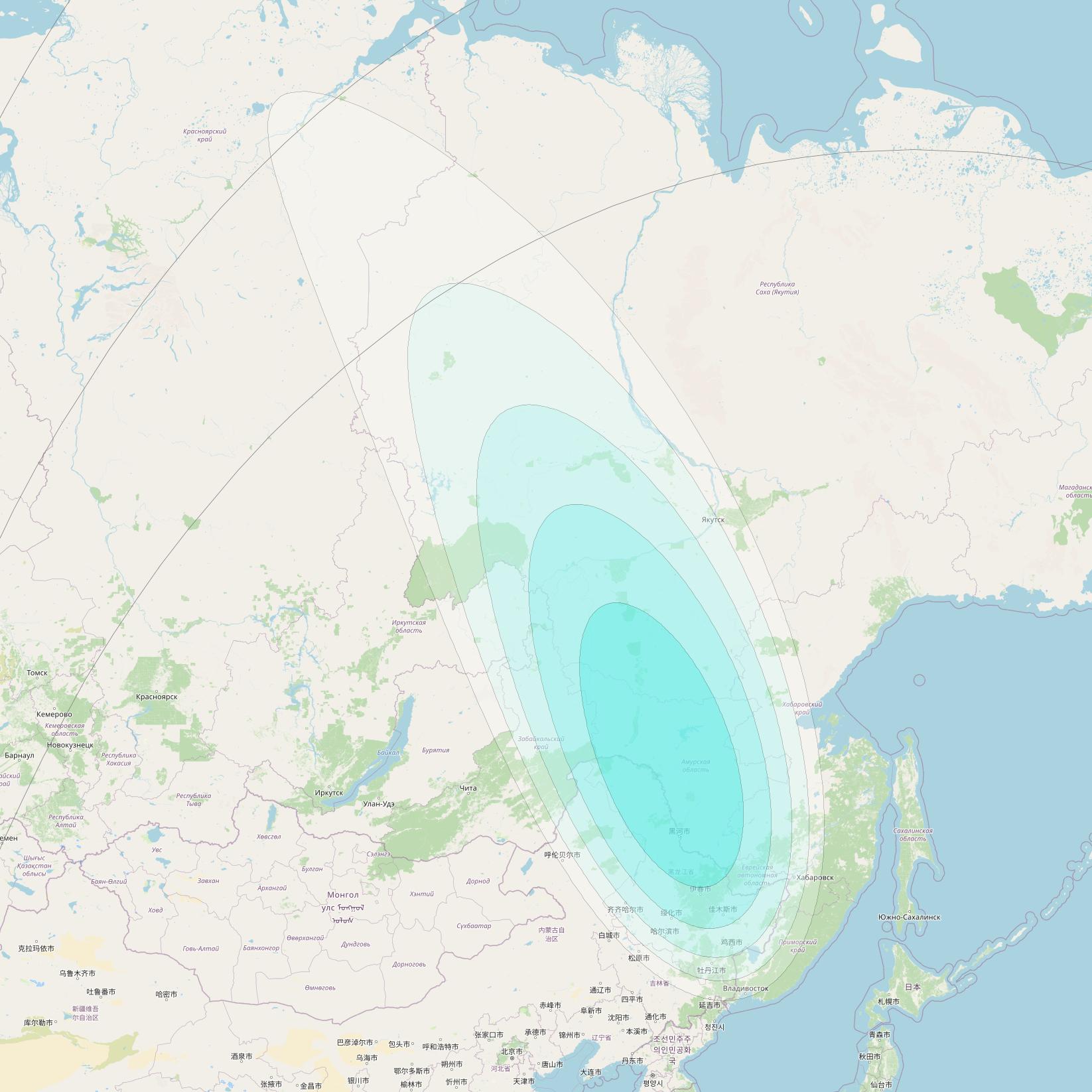 Inmarsat-4F1 at 143° E downlink L-band S081 User Spot beam coverage map