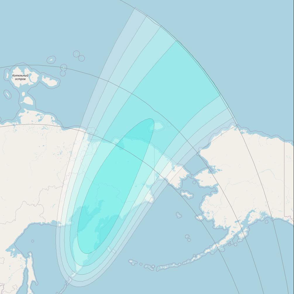 Inmarsat-4F1 at 143° E downlink L-band S125 User Spot beam coverage map