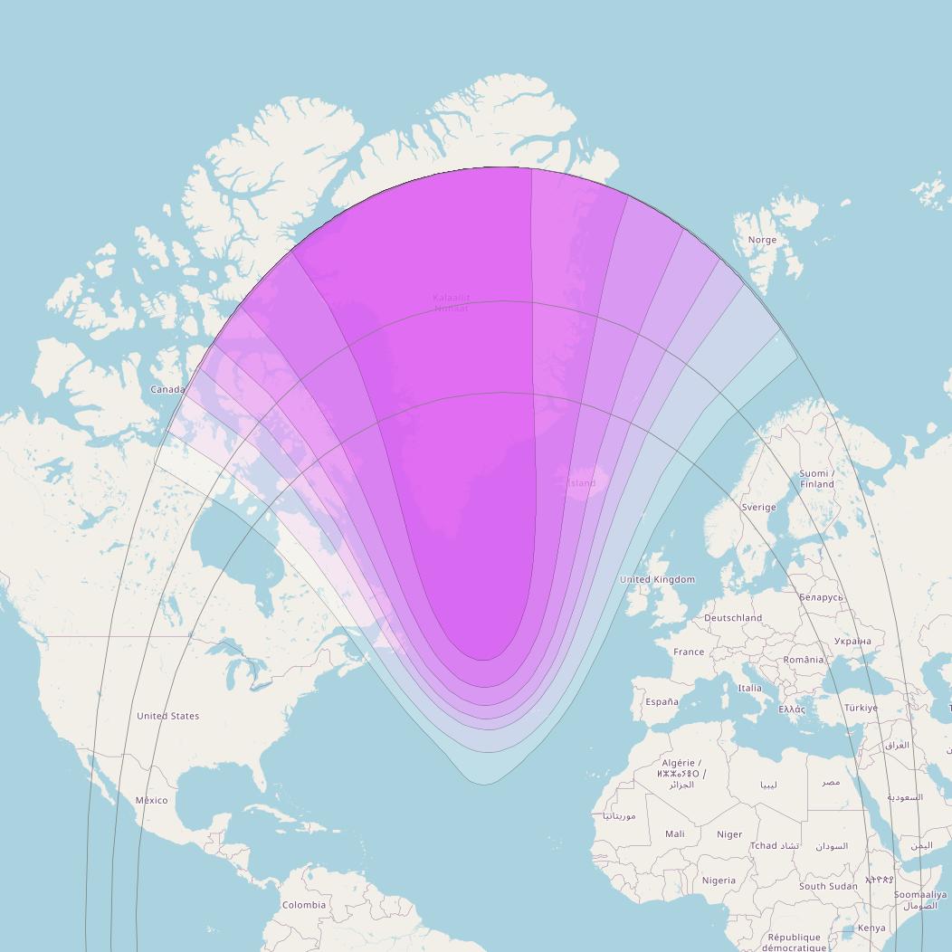 Intelsat 35e at 34° W downlink C-band C17 User Spot beam coverage map