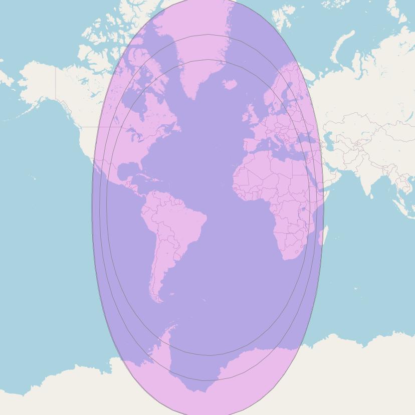 Intelsat 35e at 34° W downlink C-band Global beam coverage map