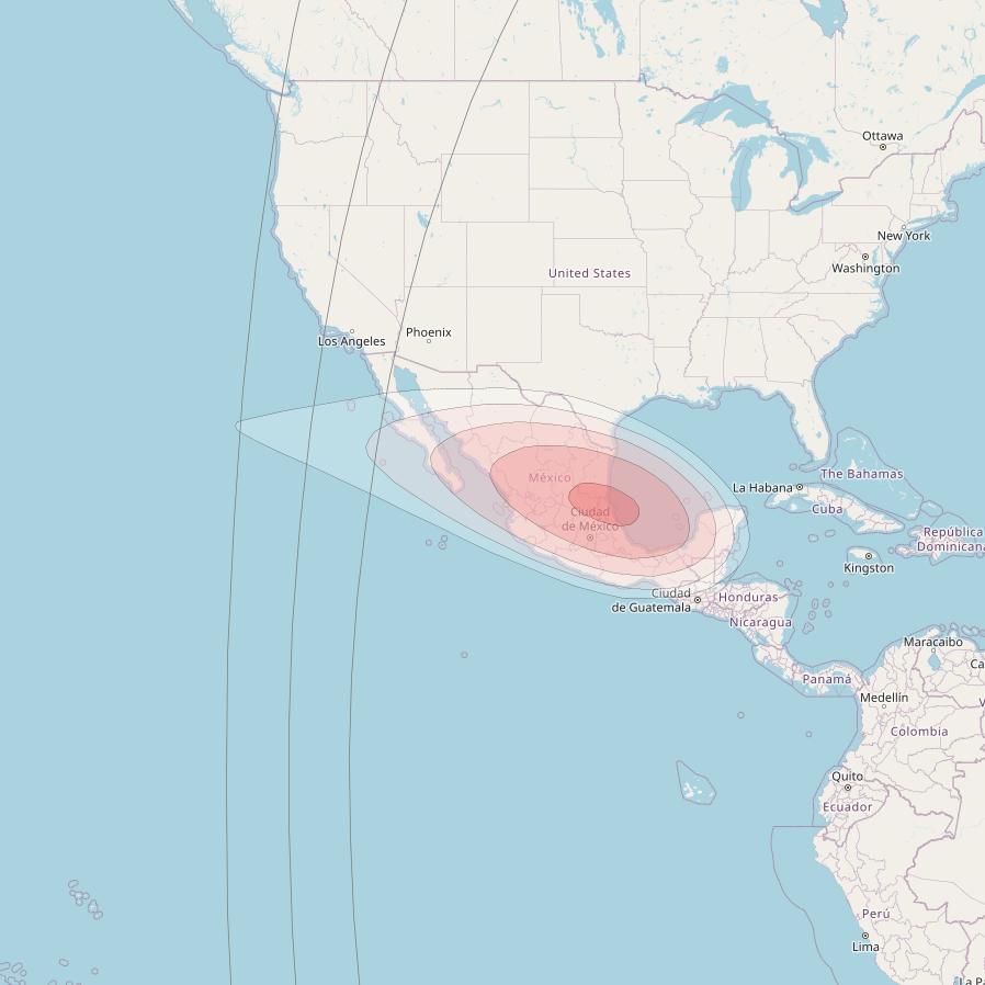 SES 14 at 47° W downlink Ku-band F01 User Spot beam coverage map