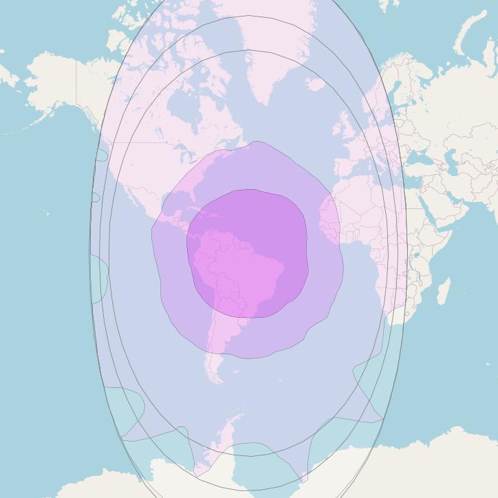 Intelsat 23 at 53° W downlink C-band Global beam coverage map