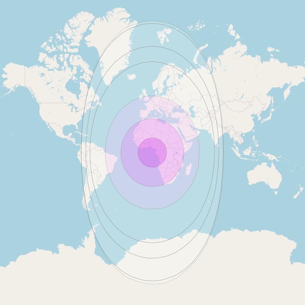 SES 5 at 5° E downlink C-band Global beam coverage map