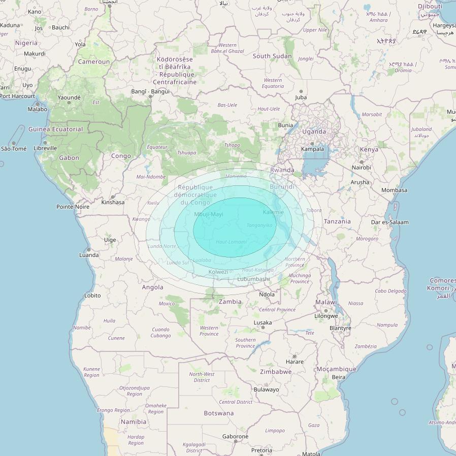 Inmarsat-4F2 at 64° E downlink L-band S022 User Spot beam coverage map