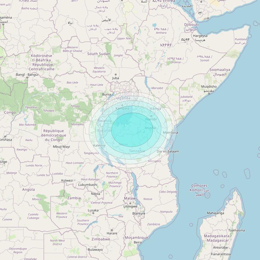 Inmarsat-4F2 at 64° E downlink L-band S034 User Spot beam coverage map