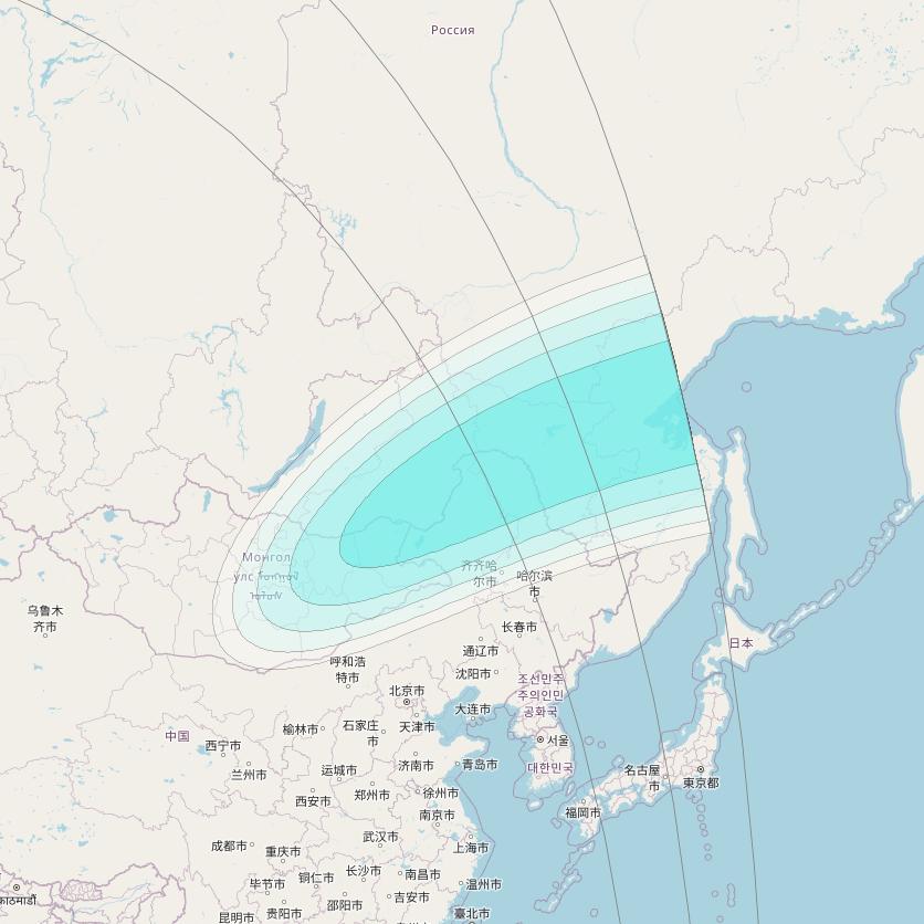 Inmarsat-4F2 at 64° E downlink L-band S166 User Spot beam coverage map