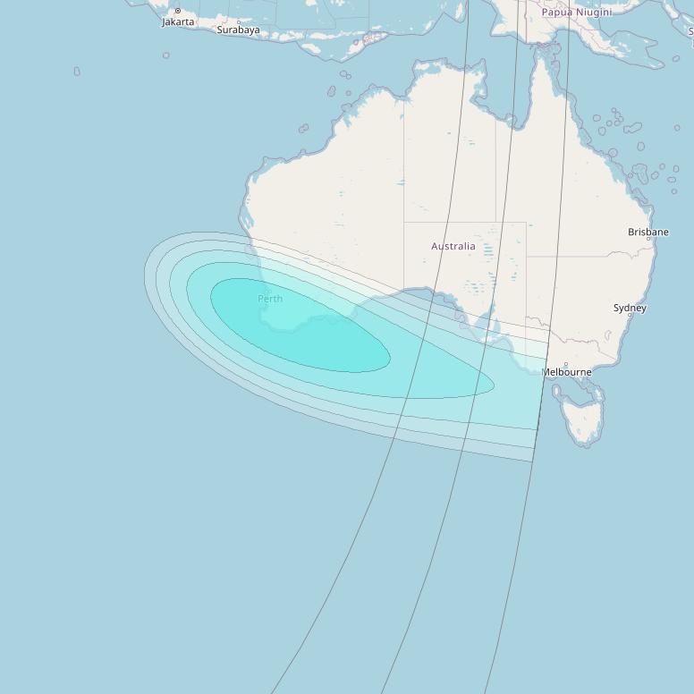 Inmarsat-4F2 at 64° E downlink L-band S168 User Spot beam coverage map