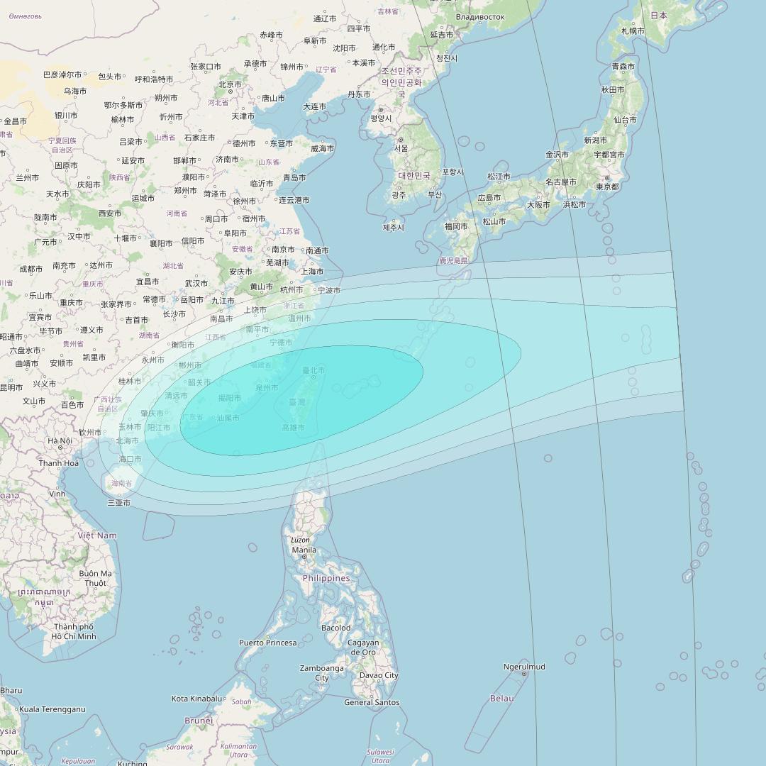 Inmarsat-4F2 at 64° E downlink L-band S186 User Spot beam coverage map