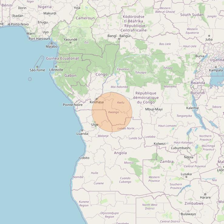 Eutelsat Konnect at 7° E downlink Ka-band AF37 User Spot beam coverage map
