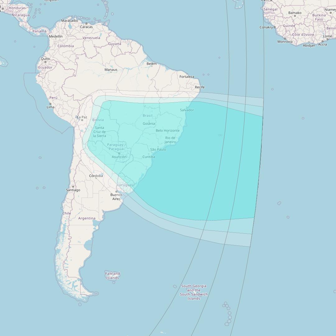 Inmarsat-4F3 at 98° W downlink L-band R001 Regional Spot beam coverage map
