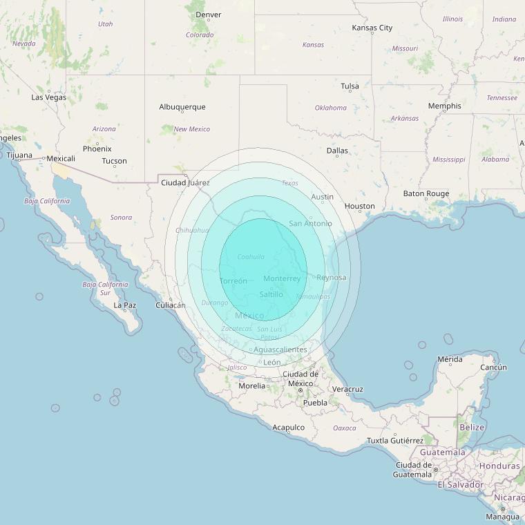 Inmarsat-4F3 at 98° W downlink L-band S093 User Spot beam coverage map