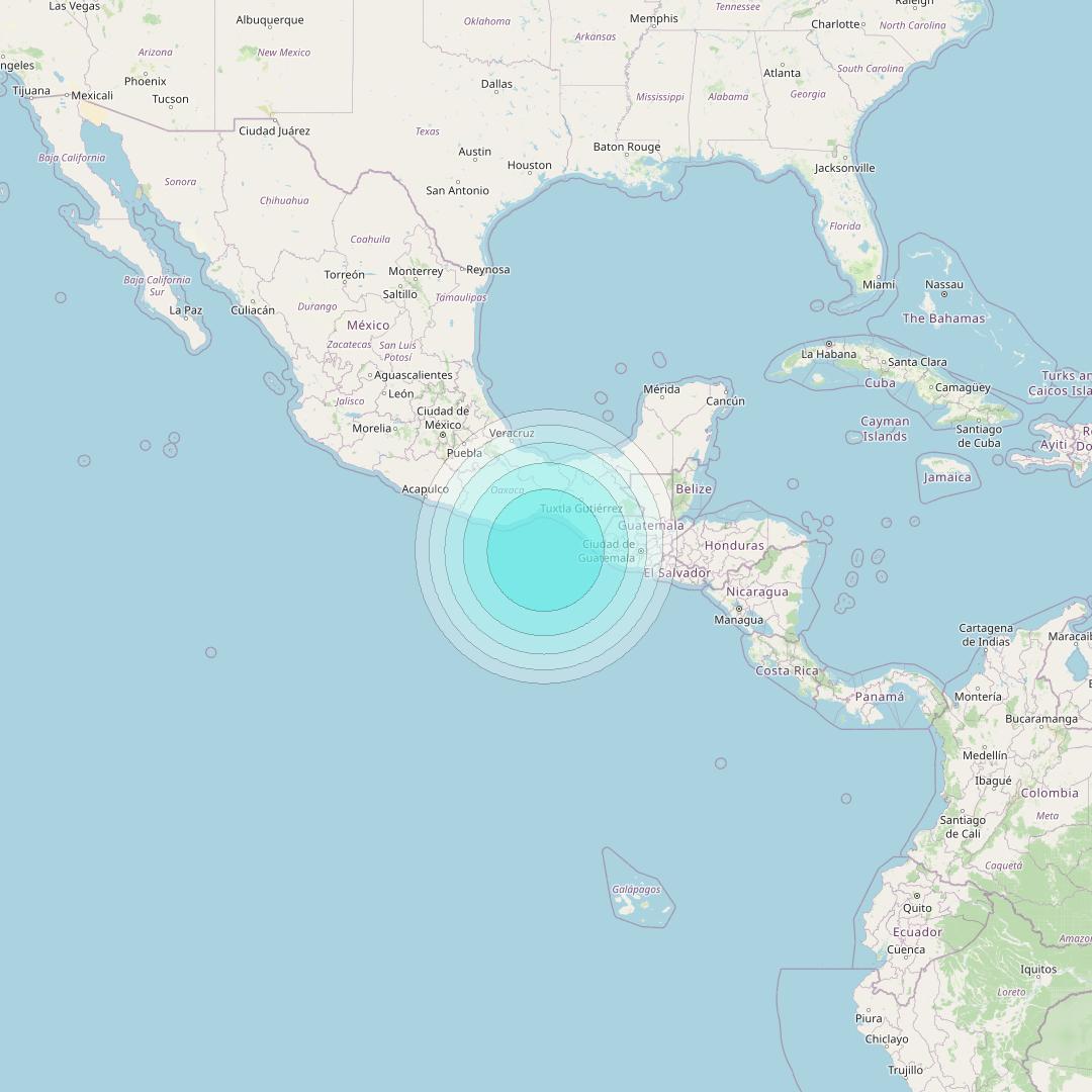 Inmarsat-4F3 at 98° W downlink L-band S106 User Spot beam coverage map
