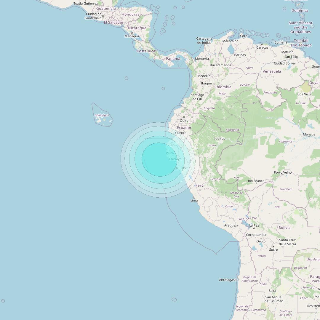 Inmarsat-4F3 at 98° W downlink L-band S131 User Spot beam coverage map