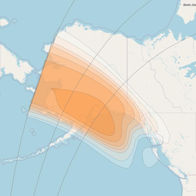 Directv 14 at 99° W downlink Ka-band Spot A21R (Alaska) beam coverage map